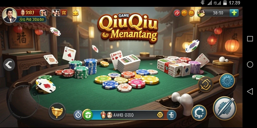 Screenshot gameplay AMS789 yang menampilkan serunya permainan QiuQiu.