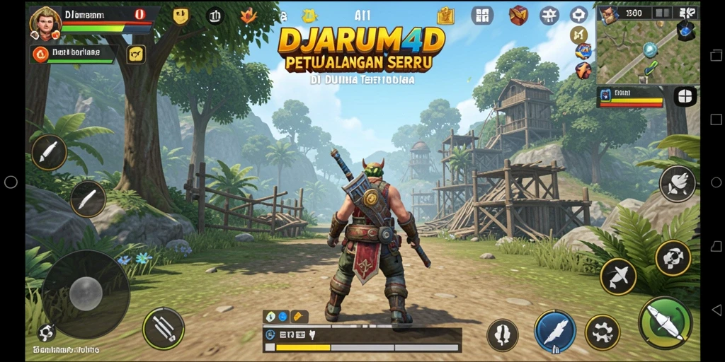 Screenshot gameplay menunjukkan petualangan seru di dunia terbuka.
