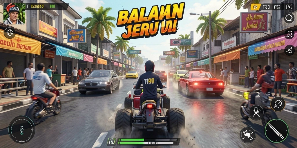 Tampilan balapan yang intens dan grafik menawan di F32.
