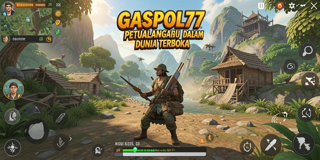 Tampilan gameplay GASPOL77 yang menawan dengan dunia terbuka.