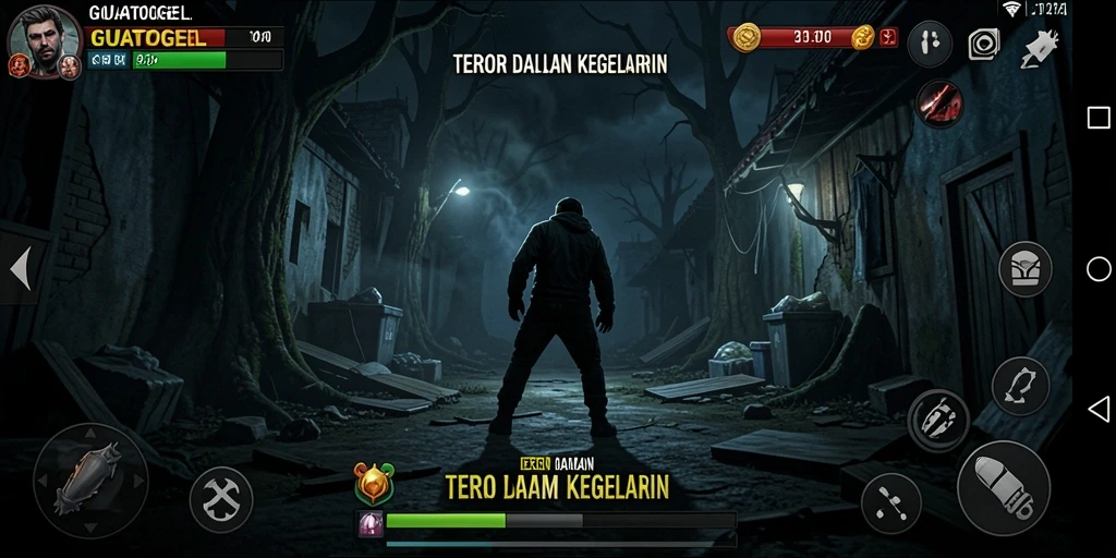 Tangkapan layar gameplay GUATOGEL yang menakutkan dan menegangkan.