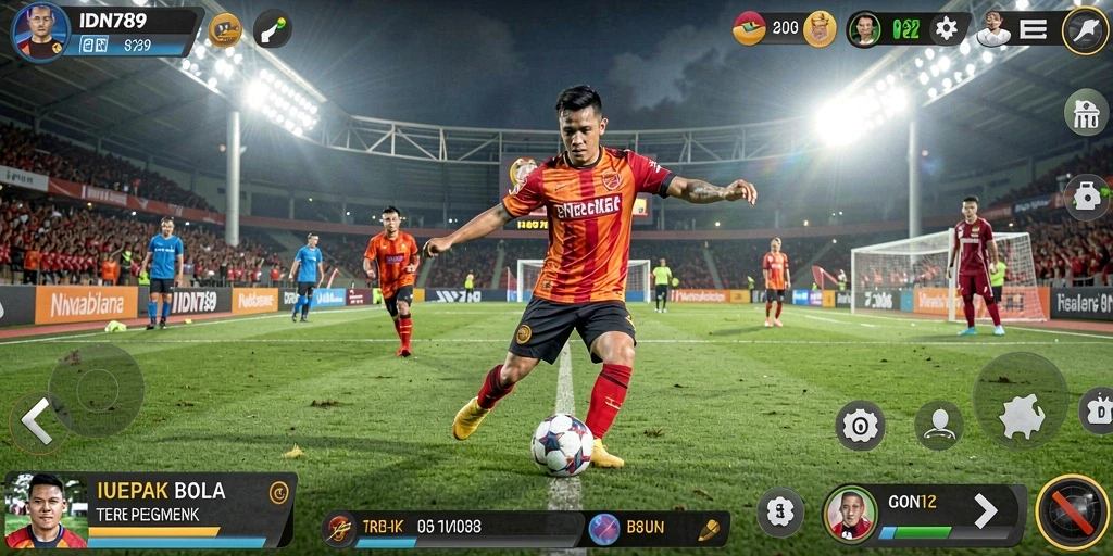 Gamplay seru IDN789 dengan aksi sepak bola yang menegangkan.