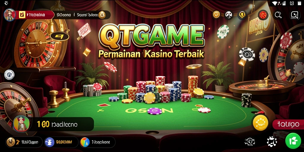 Gameplay seru di QTGAME dengan berbagai permainan Kasino.