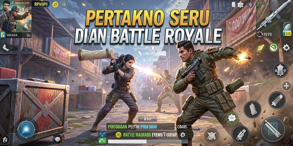 Tangkapan layar RPVIP4 menunjukkan aksi Battle Royale yang seru dan mendebarkan.