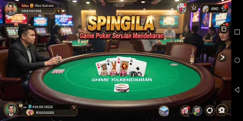 Tampilan gameplay SPINGILA yang seru dan interaktif