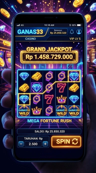 Screenshot antarmuka pengguna ganas33 yang intuitif dan mudah dinavigasi.